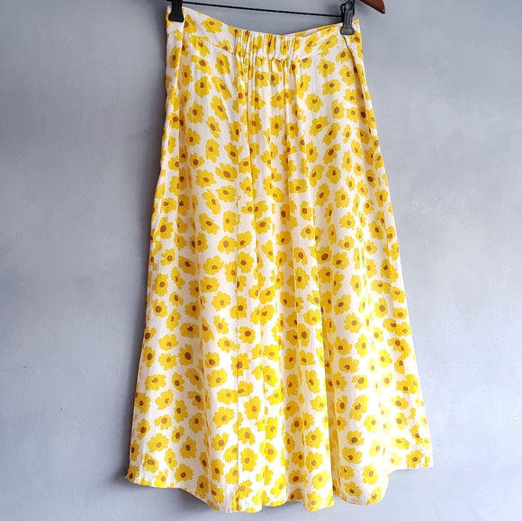 FAITHFULL THE BRAND MARIGOLD PRINT MIDI SKIRT, SIZE, US L - Picture 13 of 14